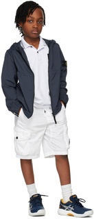Детские белые шорты-карго, белые Код поставщика: 7616L0701 Stone Island Junior