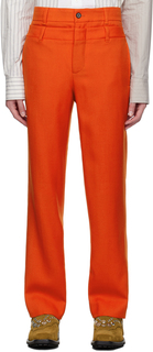 Оранжевые многослойные брюки Feng Chen Wang