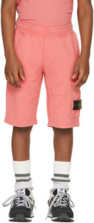 Детские розовые махровые шорты цвета фуксии Код поставщика: 61840 Stone Island Junior