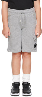 Детские серые базовые шорты для отдыха Серый меланж C.P. Company Kids