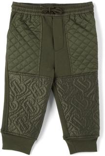 Стеганые брюки Timothie цвета хаки для отдыха Baby Khaki Зеленый мох Burberry