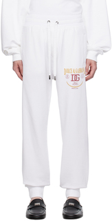 Dolce &amp; Gabbana Белые спортивные штаны с принтом