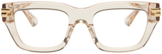 Прозрачные квадратные очки блестящие Bottega Veneta