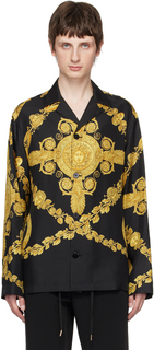 Черно-золотая рубашка Maschera Baroque Versace