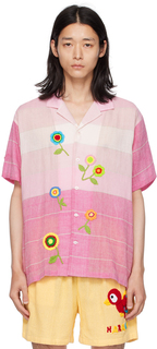 Розовая рубашка с аппликацией HARAGO