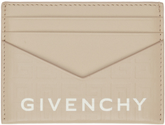 Бежевый визитница Giv Cut Natural Givenchy