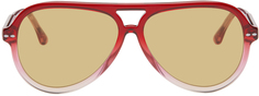 Розово-красные солнцезащитные очки-авиаторы Isabel Marant