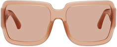 Розовые большие солнцезащитные очки Linda Farrow Edition Dries Van Noten