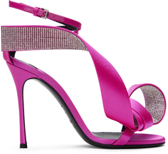 Розовые босоножки на каблуке Sergio Rossi Edition Marquise AREA