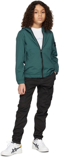 Детская зеленая куртка с капюшоном Серо-зеленый Код поставщика: 761640532 Stone Island Junior