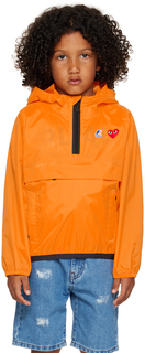 Детская оранжевая куртка K-Way Edition Leon Comme des Garçons