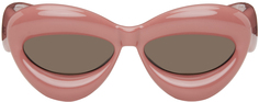 Розовые завышенные солнцезащитные очки «кошачий глаз» LOEWE
