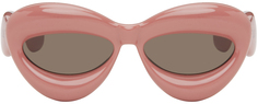 Розовые завышенные солнцезащитные очки LOEWE