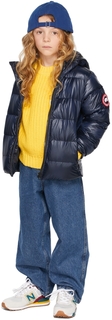 Детская темно-синяя куртка с капюшоном Crofton Atlantic темно-синяя Canada Goose Kids