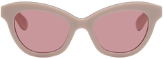Розовые солнцезащитные очки «кошачий глаз» Alexander McQueen