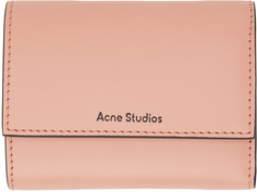 Розовый складной кошелек Salmon Acne Studios