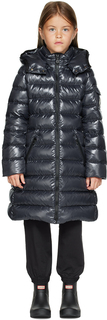 Moncler Enfant Kids Темно-синий пуховик Moka