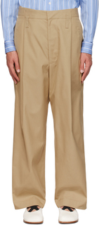 Светло-коричневые брюки со складками Meryll Rogge