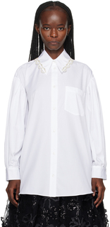 Simone Rocha Белая классическая рубашка с пышными рукавами