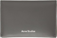 Серая сложенная визитница Acne Studios