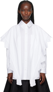 Simone Rocha Белая рубашка с острым воротником