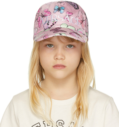 Детская розовая шапочка-бабочка Versace