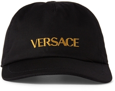 Детская черно-золотая бейсболка с логотипом Versace