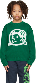 Детский зеленый свитер с интарсией Billionaire Boys Club