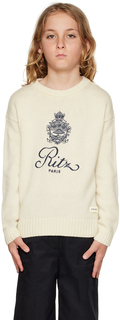 Эксклюзивный детский кремовый свитер Ritz FRAME SSENSE