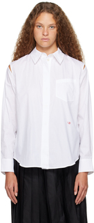 Белая рубашка с открытыми плечами Victoria Beckham