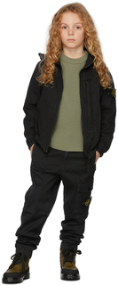 Детский зеленый вязаный свитер в рубчик Sage Код поставщика: 7516507A3 Stone Island Junior