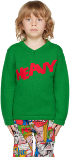 Детский зеленый тяжелый свитер ERL