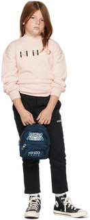Детский розовый свитер с вышитым логотипом Розовый Kenzo