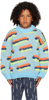 Детский синий свитер с изображением быка The Animals Observatory