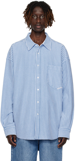 Alexander Wang Синяя рубашка на пуговицах