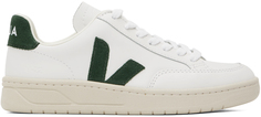 Бело-зеленые кроссовки VEJA V-12