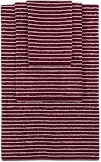 Набор полотенец из трех предметов в красную полоску Tekla