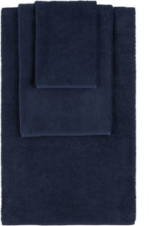 Набор полотенец из трех предметов темно-синего цвета Tekla