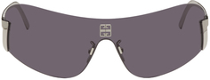 Серебряные солнцезащитные очки без оправы Givenchy