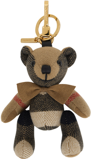 Бежевый брелок с галстуком-бабочкой в ​​виде медведя Томаса Архив Burberry