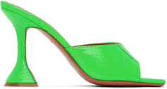 Зеленые босоножки на каблуке Amina Muaddi Lupita