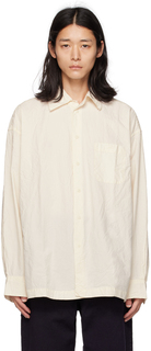 CASEY CASEY Бело-белая мятая рубашка