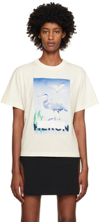 Белая футболка Heron Preston с цензурой Heron