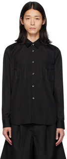 Черный - Черная рубашка с вышивкой Comme des Garcons Comme des Garçons