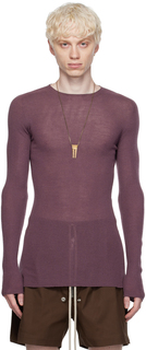 Фиолетовый свитер в рубчик Rick Owens