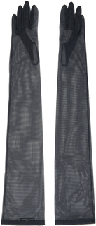 Серые перчатки из тюля Dolce &amp; Gabbana