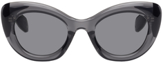 Серые солнцезащитные очки «кошачий глаз» Alexander McQueen