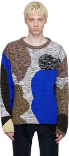 Разноцветный жаккардовый свитер Paul Smith