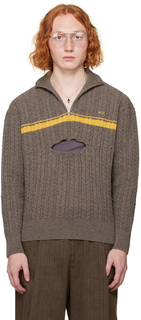 Серо-коричневый полевой свитер Commission