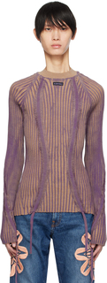 BLUEMARBLE Фиолетовый свитер на шнурке